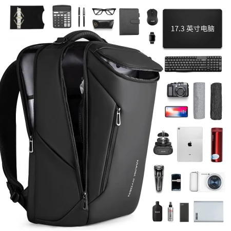 Mark RYDEN MARK RYDEN backpack men's 17.3-inch laptop bag business shoulder bag waterproof fashion trend schoolbag MR9031 elite black upgrade Mark RYDEN MARK RYDEN backpack men's 17.3-inch laptop bag business shoulder bag waterproof fashion trend schoolbag MR9031 elite black upgrade
