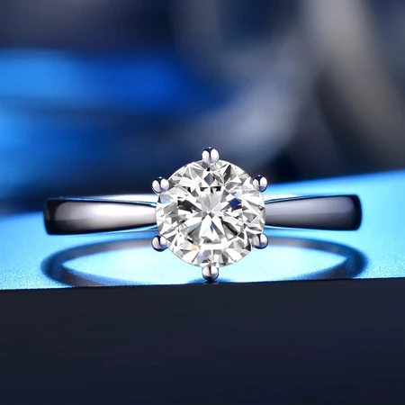 Blue Danube White 18K Gold Diamond Ring Women's Diamond Ring Diamond Ring Wedding Ring Crown Six Claws Gift Girlfriend 1 Carat IJ Color SI Clarity Loose Diamond with Ring Support NGTC Blue Danube White 18K Gold Diamond Ring Women's Diamond Ring Diamond Ring Wedding Ring Crown Six Claws Gift Girlfriend 1 Carat IJ Color SI Clarity Loose Diamond with Ring Support NGTC