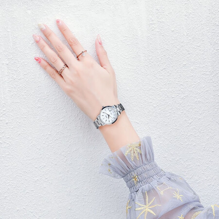 Aiqi EYKI watch ladies women's watch steel belt female students girls waterproof female models national watch women's simple quartz watch middle school students Korean brand high school students junior high school watches Europe, America, Japan and South Korea temperament silver white-female models Aiqi EYKI watch ladies women's watch steel belt female students girls waterproof female models national watch women's simple quartz watch middle school students Korean brand high school students junior high school watches Europe, America, Japan and South Korea temperament silver white-female models