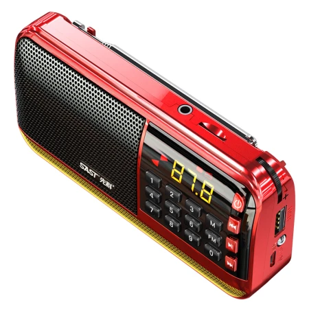 Xianke SAST V30 Red Deluxe Edition Radio for the Elderly Rechargeable Card Mini Audio Portable MP3 Walkman 16G Memory Card Set Xianke SAST V30 Red Deluxe Edition Radio for the Elderly Rechargeable Card Mini Audio Portable MP3 Walkman 16G Memory Card Set