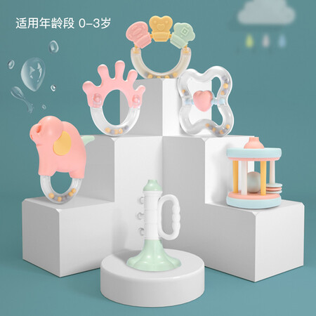 Baenshi baby toys 0-1 year old newborn baby toy baby rattle molar teether appease toy color boxed 8-piece set B272 Baenshi baby toys 0-1 year old newborn baby toy baby rattle molar teether appease toy color boxed 8-piece set B272