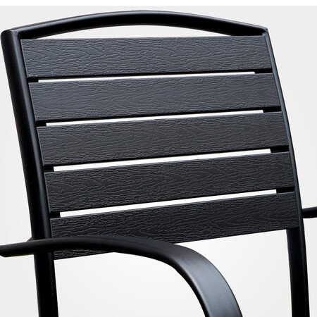 Fanpai FAPOLITE outdoor furniture plastic wood preservative wood balcony courtyard table and chair outdoor leisure plastic wood simple terrace cafe seating Buck chair 6 chairs + 120*80 parquet long table Fanpai FAPOLITE outdoor furniture plastic wood preservative wood balcony courtyard table and chair outdoor leisure plastic wood simple terrace cafe seating Buck chair 6 chairs + 120*80 parquet long table