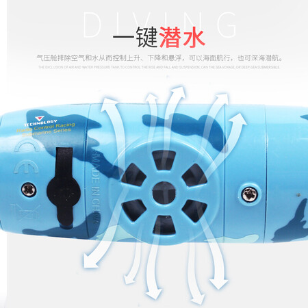 Douyin children's wireless remote control boat mini submarine nuclear submarine rechargeable remote control speedboat hovercraft rowing water toy children's toy boat playing in the water aquarium toy camouflage blue Douyin children's wireless remote control boat mini submarine nuclear submarine rechargeable remote control speedboat hovercraft rowing water toy children's toy boat playing in the water aquarium toy camouflage blue