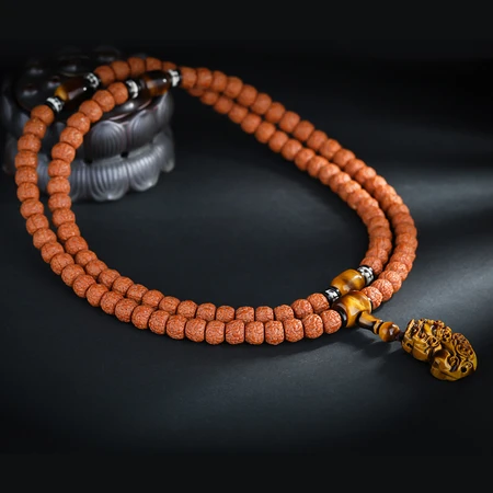 Yanyun Jewelry Dragon Scale Pattern Vajra Bodhi Bracelet Five Petals 108 Tiger Eye Stone Pixiu Text Playing Buddha Beads Wooden Bracelet Rosary Bracelet Necklace Male and Female Models 10x8mm Yellow Yanyun Jewelry Dragon Scale Pattern Vajra Bodhi Bracelet Five Petals 108 Tiger Eye Stone Pixiu Text Playing Buddha Beads Wooden Bracelet Rosary Bracelet Necklace Male and Female Models 10x8mm Yellow