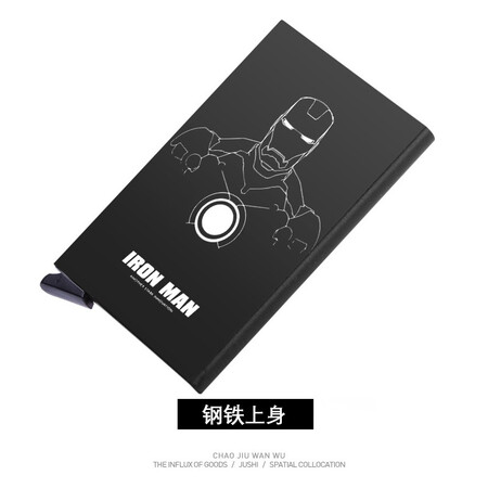 Ba Shi card holder male anime fashion brand metal card holder ultra-thin automatic pop-up anti-degaussing swipe card holder bank card holder card holder business card holder steel upper body Ba Shi card holder male anime fashion brand metal card holder ultra-thin automatic pop-up anti-degaussing swipe card holder bank card holder card holder business card holder steel upper body