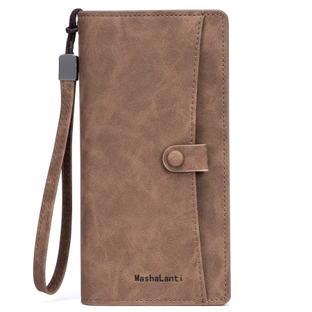 MashaLanti men's wallet large-capacity leather wallet long zipper coin purse multi-functional clutch card bag birthday gift for boyfriend husband MashaLanti men's wallet large-capacity leather wallet long zipper coin purse multi-functional clutch card bag birthday gift for boyfriend husband
