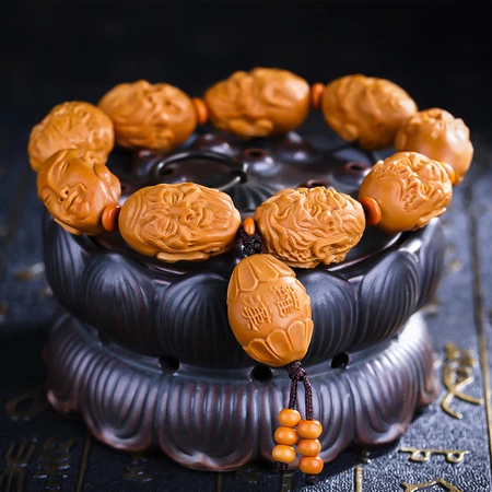 Yanyun Jewelry Olive Kernel Bracelet Olive Hu Carving Oil Kernel Carving Bracelet Wenwan Wooden Bracelet Handle Eighteen Arhats About 16x21mm Yanyun Jewelry Olive Kernel Bracelet Olive Hu Carving Oil Kernel Carving Bracelet Wenwan Wooden Bracelet Handle Eighteen Arhats About 16x21mm