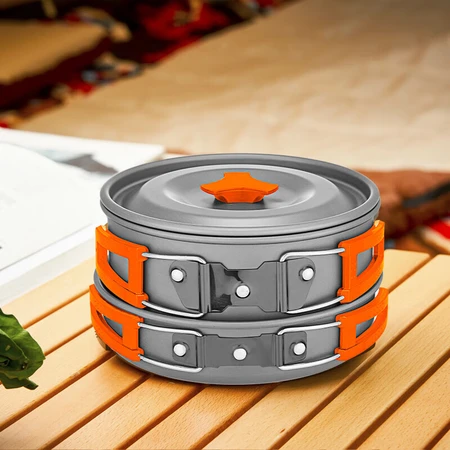 Shangbaijia Outdoor Pot Set Pot Self-driving Picnic Cookware Portable Pot Barbecue Kettle Picnic Pot Field Tableware Set Shangbaijia Outdoor Pot Set Pot Self-driving Picnic Cookware Portable Pot Barbecue Kettle Picnic Pot Field Tableware Set