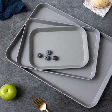 Yundi Nordic Creative Tray Rectangular Household Dried Fruit Tray Fruit Tray Dessert Snack Storage Tray Living Room Water Cup Tea Tray Simple Ins Fallen Leaf Gray-Medium Yundi Nordic Creative Tray Rectangular Household Dried Fruit Tray Fruit Tray Dessert Snack Storage Tray Living Room Water Cup Tea Tray Simple Ins Fallen Leaf Gray-Medium