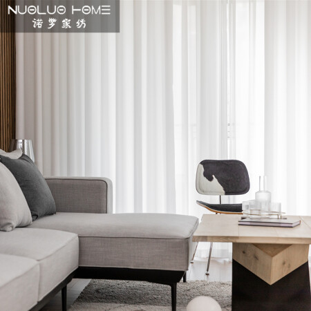 Noro Nordic minimalist window screens and curtains, white velvet, translucent and impermeable balcony screens Noro Nordic minimalist window screens and curtains, white velvet, translucent and impermeable balcony screens