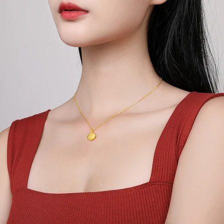 Saturday blessing jewelry pure gold 999 gold pendant for men and women, flat step Qingyun blessing word gold pendant price AB047502 about 1.2g without chain Saturday blessing jewelry pure gold 999 gold pendant for men and women, flat step Qingyun blessing word gold pendant price AB047502 about 1.2g without chain