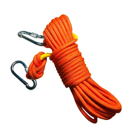 Pioneer with steel wire inner core slow down escape safety rope mountaineering rock climbing outdoor training survival rescue rescue anti-flood disaster relief rope self-rescue non-fire fire rope 10 meters with double hooks Pioneer with steel wire inner core slow down escape safety rope mountaineering rock climbing outdoor training survival rescue rescue anti-flood disaster relief rope self-rescue non-fire fire rope 10 meters with double hooks