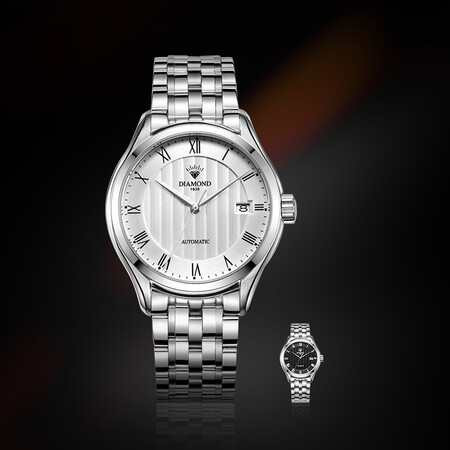 Diamond Brand Watch Men's Automatic Mechanical Watch Men's Formal Wear Simple Fashion Business Sports Leisure Stainless Steel Band Mechanical Watch Butterfly Buckle Watch Single Calendar Waterproof Men's Watch Genuine National Watch White Surface White Steel Band Diamond Brand Watch Men's Automatic Mechanical Watch Men's Formal Wear Simple Fashion Business Sports Leisure Stainless Steel Band Mechanical Watch Butterfly Buckle Watch Single Calendar Waterproof Men's Watch Genuine National Watch White Surface White Steel Band