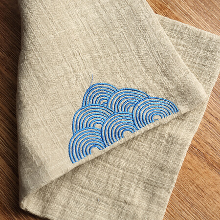 Rong Shantang Hexing Cotton and linen tea towel absorbent and thickened, embroidered tea cloth Jiefang dry tea table table runner, tea set accessories, four-layer auspicious clouds cotton, linen tea towel-Xingyuan Rong Shantang Hexing Cotton and linen tea towel absorbent and thickened, embroidered tea cloth Jiefang dry tea table table runner, tea set accessories, four-layer auspicious clouds cotton, linen tea towel-Xingyuan
