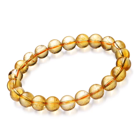 Shiyue Jewelry 8-9mm Citrine Bracelet Bracelet Crystal Agate Men and Women Models Yellow 8-9mm Shiyue Jewelry 8-9mm Citrine Bracelet Bracelet Crystal Agate Men and Women Models Yellow 8-9mm