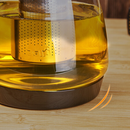 Lilac glass teapot, thick and heat-resistant, filtered scented tea kettle, anti-collision bottom protection, durable office kung fu teacup, glass tea set 1700ml Lilac glass teapot, thick and heat-resistant, filtered scented tea kettle, anti-collision bottom protection, durable office kung fu teacup, glass tea set 1700ml