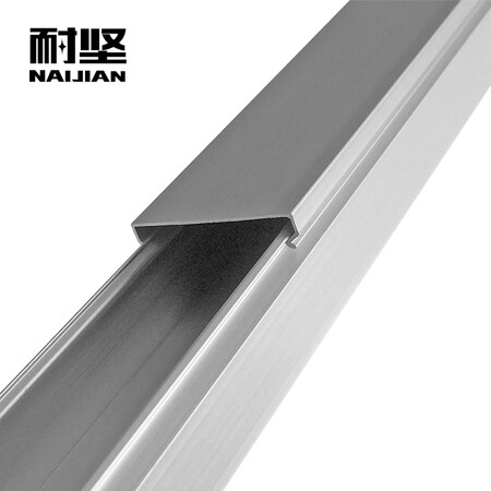 Hard-resistant aluminum alloy square trunking, surface mounting, square cloth, outer opening, brushed aluminum large cover, metal square trunking, electrical accessories 100mm*50mm Hard-resistant aluminum alloy square trunking, surface mounting, square cloth, outer opening, brushed aluminum large cover, metal square trunking, electrical accessories 100mm*50mm