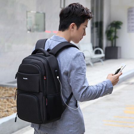 Baron men shoulder bag backpack BALANG 15.6 inches laptop bag business bags men and women bag water repellent Standard Edition - Black Baron men shoulder bag backpack BALANG 15.6 inches laptop bag business bags men and women bag water repellent Standard Edition - Black