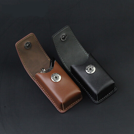 Daiyu Zun's head layer genuine leather folding reading glasses box, portable presbyopia glasses box for men and women, wearable hanging belt, brown (vertical style with clip buckle) Daiyu Zun's head layer genuine leather folding reading glasses box, portable presbyopia glasses box for men and women, wearable hanging belt, brown (vertical style with clip buckle)