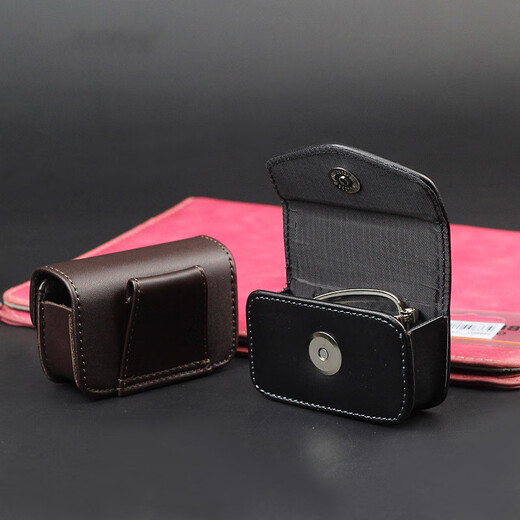 Daiyu Zun's head layer genuine leather folding reading glasses box, portable presbyopia glasses box for men and women, wearable hanging belt, brown (vertical style with clip buckle) Daiyu Zun's head layer genuine leather folding reading glasses box, portable presbyopia glasses box for men and women, wearable hanging belt, brown (vertical style with clip buckle)