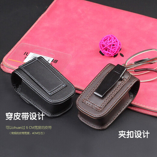 Daiyu Zun's head layer genuine leather folding reading glasses box, portable presbyopia glasses box for men and women, wearable hanging belt, brown (vertical style with clip buckle) Daiyu Zun's head layer genuine leather folding reading glasses box, portable presbyopia glasses box for men and women, wearable hanging belt, brown (vertical style with clip buckle)