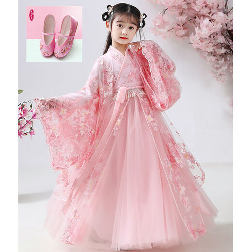 Meow Camel Hanfu Girls Children's Ancient Costume Hanfu Spring and Autumn Children's Chinese Style Super Fairy Ancient Costume Hanfu Ancient Style 6-13 Years Old Girl Sakura Princess Skirt Tang Clothing Student Girls New Ancient Costume Pink Skirt + Large Sleeve Shirt + Shoes 130
Meow Camel Hanfu Girls Children's Ancient Costume Hanfu Spring and Autumn Children's Chinese Style Super Fairy Ancient Costume Hanfu Ancient Style 6-13 Years Old Girl Sakura Princess Skirt Tang Clothing Student Girls New Ancient Costume Pink Skirt + Large Sleeve Shirt + Shoes 130