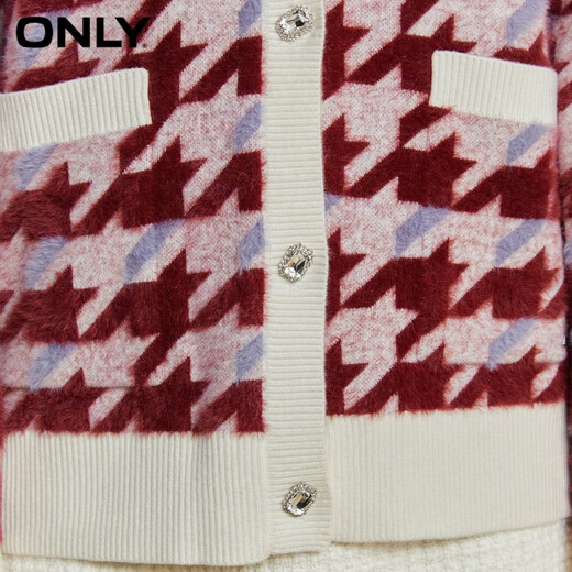 ONLY temperament versatile houndstooth loose V-neck cardigan sweater for women 12343B004 H71 red houndstooth XS 155/76A ONLY temperament versatile houndstooth loose V-neck cardigan sweater for women 12343B004 H71 red houndstooth XS 155/76A