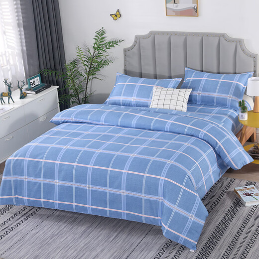 Jinxiyan thickened twill wash cotton four-piece set plant floral skin bed sheet style wedding multi-piece set cotton Nordic style 1.2 meters bed quilt cover 1 meter 5 by 2 meter 3 Jinxiyan thickened twill wash cotton four-piece set plant floral skin bed sheet style wedding multi-piece set cotton Nordic style 1.2 meters bed quilt cover 1 meter 5 by 2 meter 3