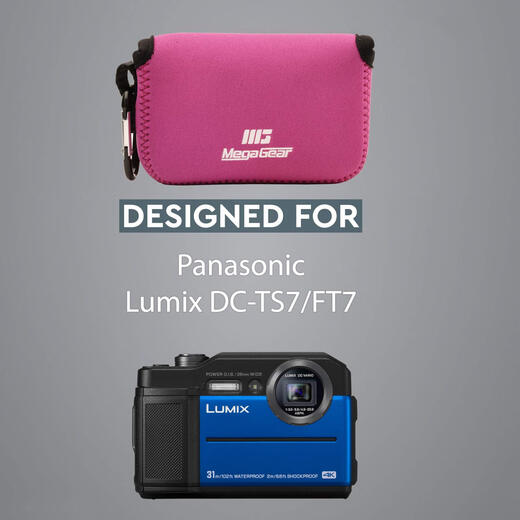 Megagear 松下 Lumix DC-TS7/FT7 超轻氯丁橡胶相机套 桃红色(MG1478) Megagear 松下 Lumix DC-TS7/FT7 超轻氯丁橡胶相机套 桃红色(MG1478)