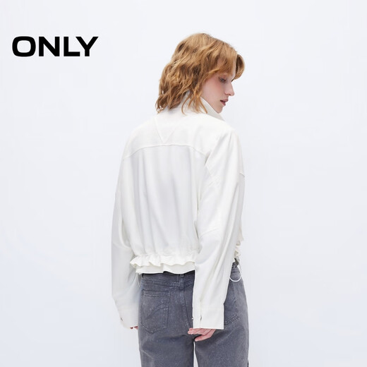ONLY2025春季新款时尚休闲风短款宽松高领风衣外套女|125136015 A01白鹭色 M ONLY2025春季新款时尚休闲风短款宽松高领风衣外套女|125136015 A01白鹭色 M