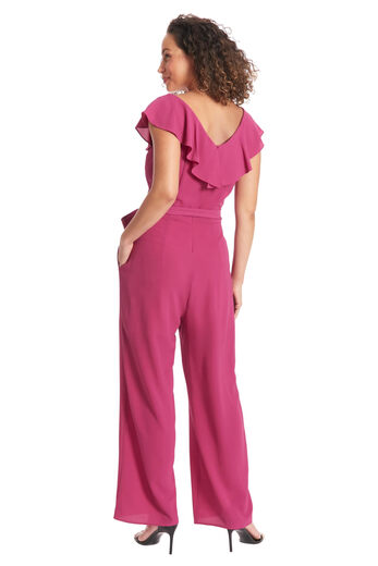 London Times Women's Wrinkled V-neck Sleeveless Jumpsuit Festive Fuchsia 4 Petite
London Times Women's Wrinkled V-neck Sleeveless Jumpsuit Festive Fuchsia 4 Petite