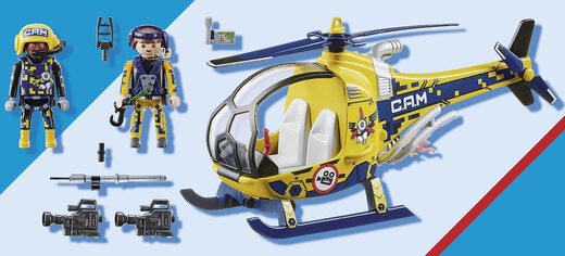 Playmobile Aerial Stunts Hubschrauber mit Filmteam Playmobile Aerial Stunts Hubschrauber mit Filmteam