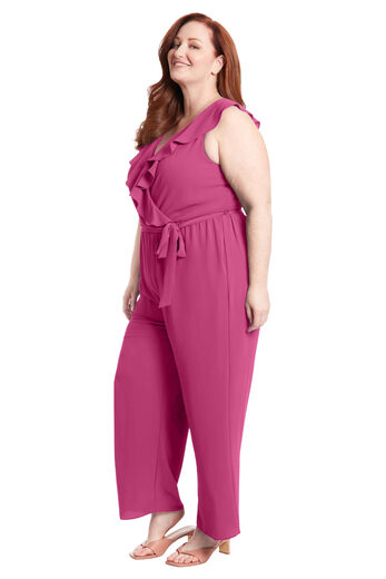 London Times Women's Wrinkled V-neck Sleeveless Jumpsuit Festive Fuchsia 4 Petite
London Times Women's Wrinkled V-neck Sleeveless Jumpsuit Festive Fuchsia 4 Petite