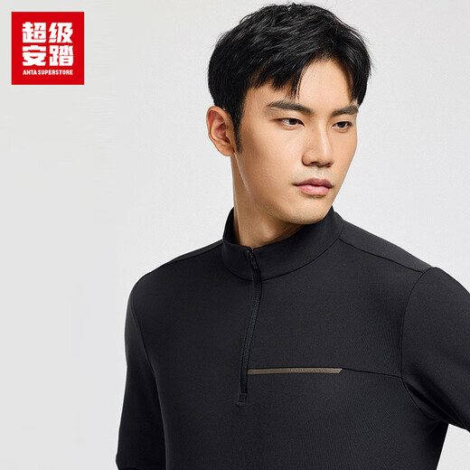 Super ANTA Carapace Shield Antibacterial丨Fleet sports long-sleeved T-shirt for men in autumn and winter light warm velvet quick-drying pullover 152547408U Basic Black-4 XL/Male 180 
Super ANTA Carapace Shield Antibacterial丨Fleet sports long-sleeved T-shirt for men in autumn and winter light warm velvet quick-drying pullover 152547408U Basic Black-4 XL/Male 180