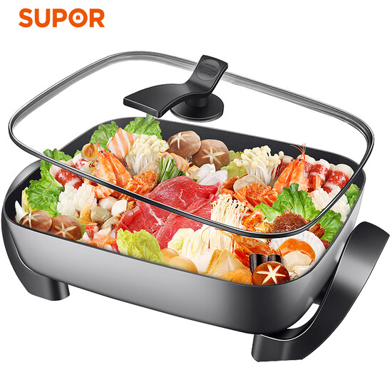 Supor SUPOR electric hot pot household multifunctional electric frying pan electric hot pot electric baking pan frying machine 7.5L large capacity electric cooker JJ4030D604 Supor SUPOR electric hot pot household multifunctional electric frying pan electric hot pot electric baking pan frying machine 7.5L large capacity electric cooker JJ4030D604