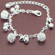 STFBOYS the same silver-plated anklet with bells, bracelets, bracelets, gifts, female Yilian Fei, frosted ball and bells STFBOYS the same silver-plated anklet with bells, bracelets, bracelets, gifts, female Yilian Fei, frosted ball and bells