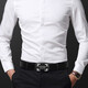 French COW belt for men's toothless automatic buckle cowhide belt for middle-aged and young people simple gift box fashionable versatile trousers belt C-838 silver French COW belt for men's toothless automatic buckle cowhide belt for middle-aged and young people simple gift box fashionable versatile trousers belt C-838 silver