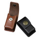 Daiyu Zun's head layer genuine leather folding reading glasses box, portable presbyopia glasses box for men and women, wearable hanging belt, brown (vertical style with clip buckle) Daiyu Zun's head layer genuine leather folding reading glasses box, portable presbyopia glasses box for men and women, wearable hanging belt, brown (vertical style with clip buckle)