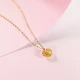 Saturday Blessing Jewelry Yellow 18K Gold Necklace Women's Heart Color Gold Necklace Pendant C067935 About 40+5cm Saturday Blessing Jewelry Yellow 18K Gold Necklace Women's Heart Color Gold Necklace Pendant C067935 About 40+5cm