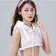 Fake collar children's summer Sweater fake hat collar hooded lace fake collar Children's summer lace all-match four seasons hooded fake collar hat personalized decorative accessories 5701 black Fake collar children's summer Sweater fake hat collar hooded lace fake collar Children's summer lace all-match four seasons hooded fake collar hat personalized decorative accessories 5701 black