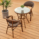 Savage Valley Outdoor Furniture Wicker Chairs Balcony Tables and Chairs Three-piece Set Outdoor Tables and Chairs Leisure Wicker Tables and Chairs Garden Garden Tables and Chairs 2 Chairs + 70cm Round Table Savage Valley Outdoor Furniture Wicker Chairs Balcony Tables and Chairs Three-piece Set Outdoor Tables and Chairs Leisure Wicker Tables and Chairs Garden Garden Tables and Chairs 2 Chairs + 70cm Round Table