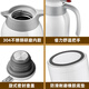 Fuguang Thermal insulation pot 2.2L large capacity internal and external 304 stainless steel vacuum flask, easy to clean Household thermal pot, push-type hot water bottle, non-slip European-style cold preservation coffee pot, white Fuguang Thermal insulation pot 2.2L large capacity internal and external 304 stainless steel vacuum flask, easy to clean Household thermal pot, push-type hot water bottle, non-slip European-style cold preservation coffee pot, white
