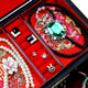 Nine-color jiucai jewelry box Pingyao push-light lacquerware Hand-made collections for Women’s Day gifts Push-light lacquer jewelry box Shanxi specialty double-color peonies on black Nine-color jiucai jewelry box Pingyao push-light lacquerware Hand-made collections for Women’s Day gifts Push-light lacquer jewelry box Shanxi specialty double-color peonies on black