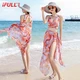 Yifu swimsuit women's bikini three-piece set Korean hot spring boxer fashion slim Korean ins split swimsuit orange 2XL Yifu swimsuit women's bikini three-piece set Korean hot spring boxer fashion slim Korean ins split swimsuit orange 2XL