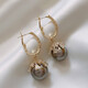 Idele high-end temperament fashion earrings female French net red imitation pearl earrings 2021 new exquisite ear buckle net red C1Y708-F183 bright gray bead earrings Idele high-end temperament fashion earrings female French net red imitation pearl earrings 2021 new exquisite ear buckle net red C1Y708-F183 bright gray bead earrings