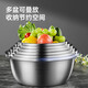 Chuidahuang 304 stainless steel basin sieve, enlarged and thickened seasoning basin, vegetable basin and basin, 304 stainless steel drain basin 26CM 1 piece Chuidahuang 304 stainless steel basin sieve, enlarged and thickened seasoning basin, vegetable basin and basin, 304 stainless steel drain basin 26CM 1 piece