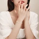 Saturday Blessing Jewelry Yellow 18K Pearl Bracelet Female Model Palm Pearl Color Gold Pearl Bracelet X199040 About 16cm Saturday Blessing Jewelry Yellow 18K Pearl Bracelet Female Model Palm Pearl Color Gold Pearl Bracelet X199040 About 16cm