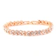 Xi makeup exquisite light luxury Roman crystal bracelet simple diamond full diamond bracelet fashion ladies temperament bracelet jewelry LX 1 piece silver Xi makeup exquisite light luxury Roman crystal bracelet simple diamond full diamond bracelet fashion ladies temperament bracelet jewelry LX 1 piece silver
