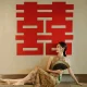 Lion Lord 80cm super big happy word wedding room layout wedding special door paste woman's 囍 word wedding supplies room decoration Lion Lord 80cm super big happy word wedding room layout wedding special door paste woman's 囍 word wedding supplies room decoration