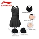 Li Ning LI-NING Swimsuit Ladies Slim Cover Belly Slim One-Piece Skirt Hot Spring Swimsuit Conservative Plus Size Swimsuit 020-1 Black L Li Ning LI-NING Swimsuit Ladies Slim Cover Belly Slim One-Piece Skirt Hot Spring Swimsuit Conservative Plus Size Swimsuit 020-1 Black L